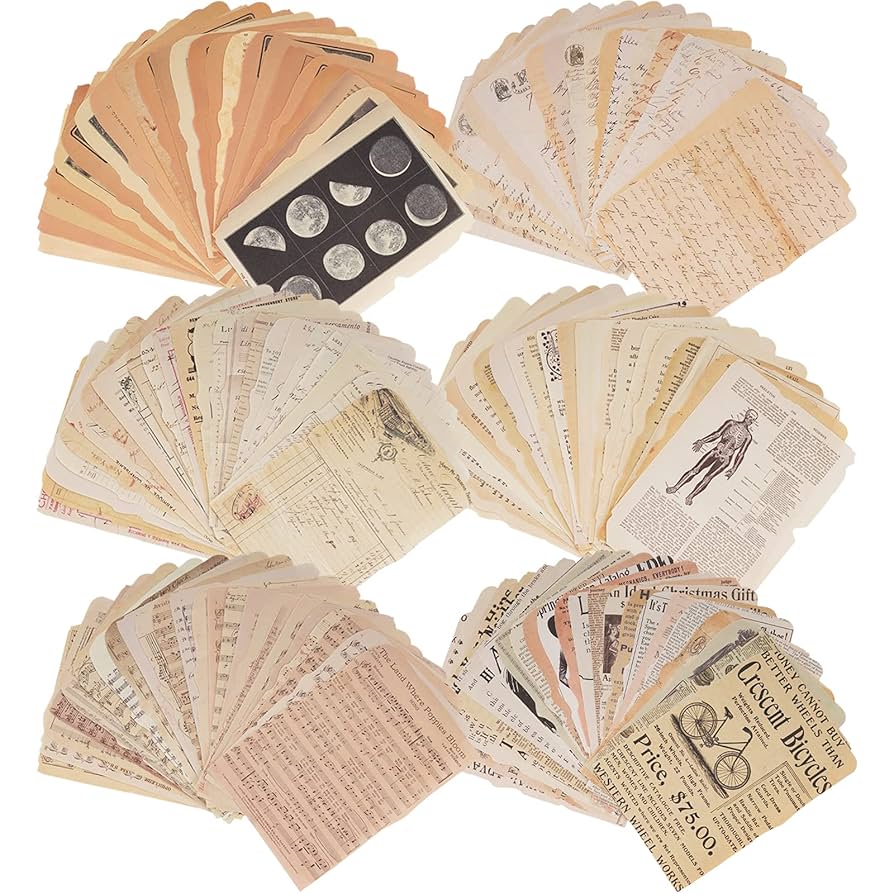 Amazon.com: 150 Sheets of Scrapbook Paper, Vintage
